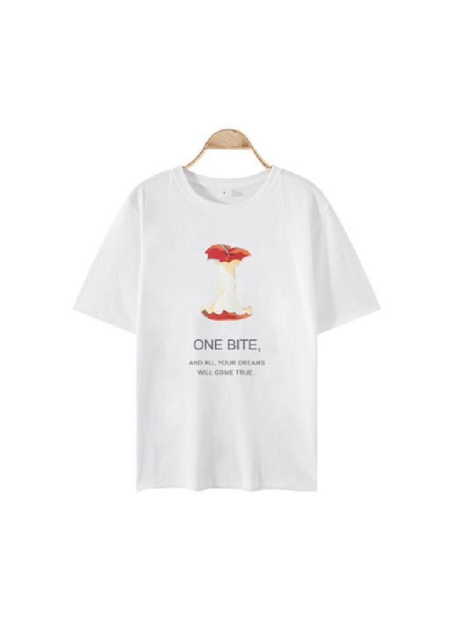 Seven Color Candy Color Fruit Printed Summer Korean Short-sleeved T-shirt Women's Loose Student Women's Top Women's Clothing