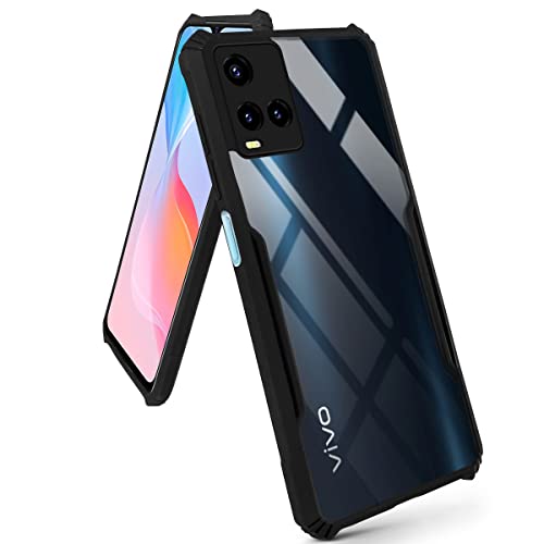 Jkobi Basic Protective Case for Vivo Y33T | Vivo Y21T | Vivo Y21s Mobile (Plastic_Crystal Bumper Black) - Image 5