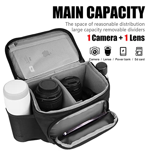 Cwatcun Small Camera Sling Bag Crossbody Camera Shoulder Case, Waterproof Travel Photography Messenger Bag for Canon, Nikon, Sony, Fuji DSLR/SLR/Mirrorless Cameras, Lens and Accessories - Image 2