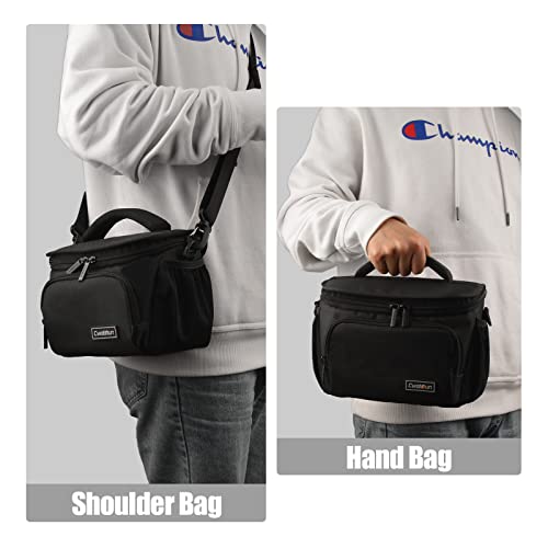 Cwatcun Small Camera Sling Bag Crossbody Camera Shoulder Case, Waterproof Travel Photography Messenger Bag for Canon, Nikon, Sony, Fuji DSLR/SLR/Mirrorless Cameras, Lens and Accessories - Image 5
