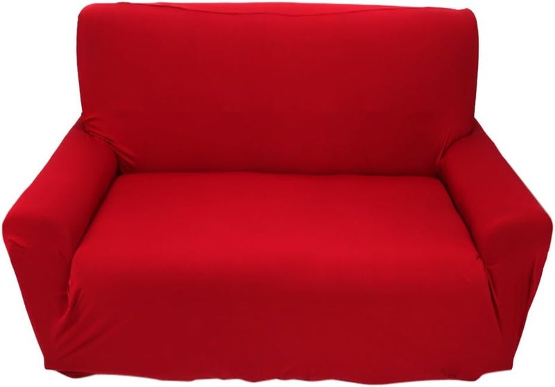 2 Seater Sofa Slipcover | 7 Colors Stretch Elastic Polyester Cover | Helps with Marks/Pet Hair/Damage | Fits 57-73 Loveseat | Washable & Reusable - Image 1