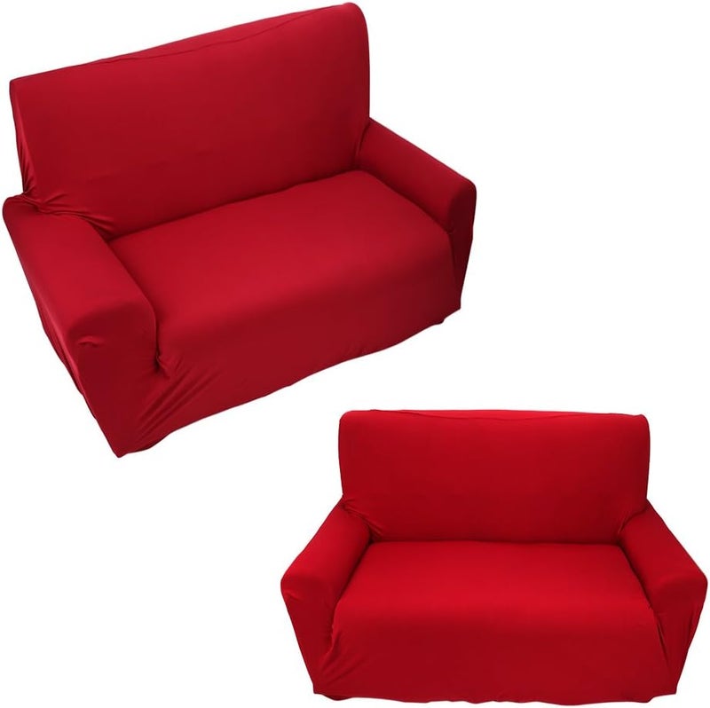 2 Seater Sofa Slipcover | 7 Colors Stretch Elastic Polyester Cover | Helps with Marks/Pet Hair/Damage | Fits 57-73 Loveseat | Washable & Reusable - Image 3