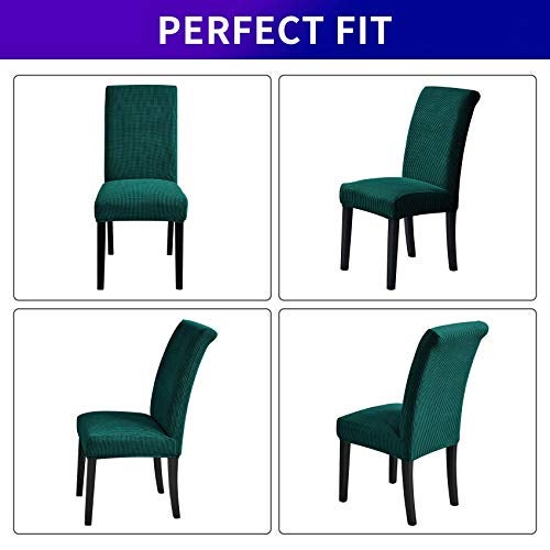Howhic Stretch Chair Covers for Dining Room Set of 8, Removable Washable Dining Room Chair Covers, Dining Chair Slipcovers Seat Protector, Great Decor for Home and Banquet (Hunter, 8 Pack) - Image 4