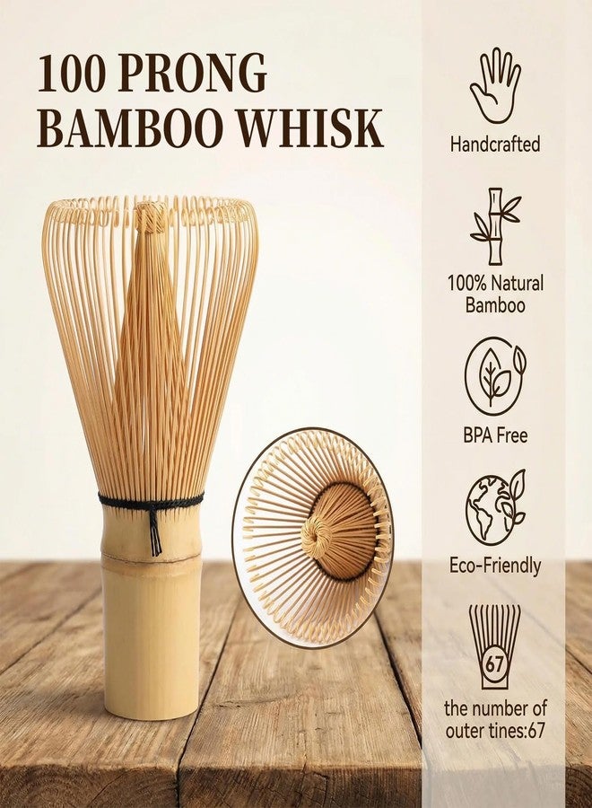 Koimysa Matcha Whisk Set, Matcha Bowl with Spout and Handcrafted Bamboo Chasen, Stainless Steel Sifter, Matcha Whisk Holder and Bamboo Scoop, Matcha Tea Kit for Matcha Tea Ceremony, Yellow - Image 5