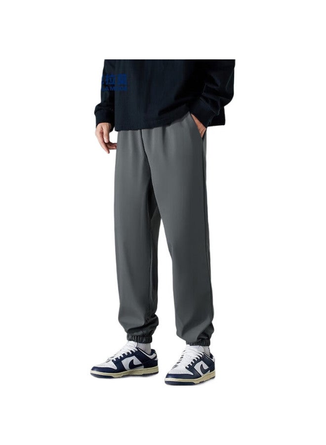 GENIOLAMODE Men'S Casual Pants From Semir Group, Daily Basic Simple Solid Color Casual All-Match Men'S Pants Loose Sports Drawstring Long Pants - Image 1