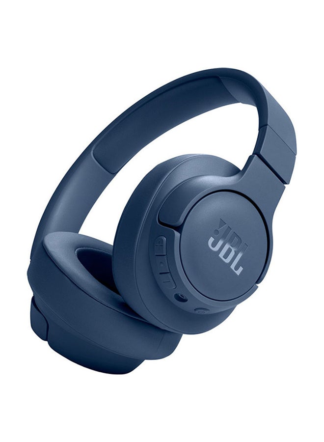 JBL Tune 720BT Over-Ear Wireless Headphones Pure Bass Sound 76H Battery Hands Free Call Plus Voice Aware Multi Point Connection Lightweight And Foldable Detachable Audio Cable Blue - Image 1