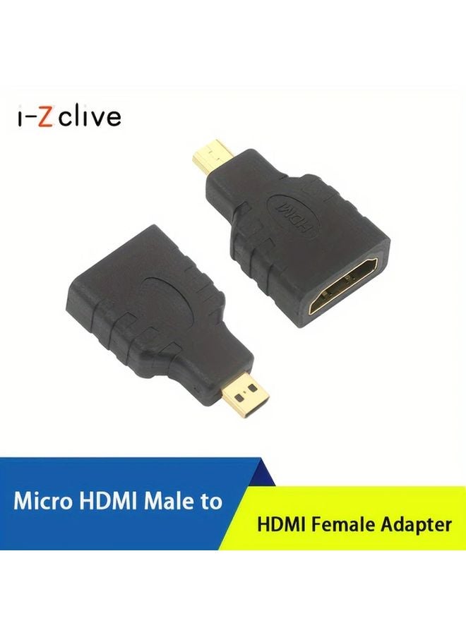Black Micro HDTV to HDTV Adapter Gold Plated Plug Play Converter for Smart TV Tablet - Image 2