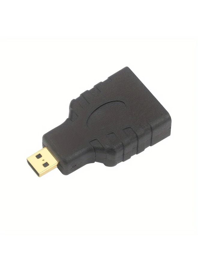 Black Micro HDTV to HDTV Adapter Gold Plated Plug Play Converter for Smart TV Tablet - Image 4