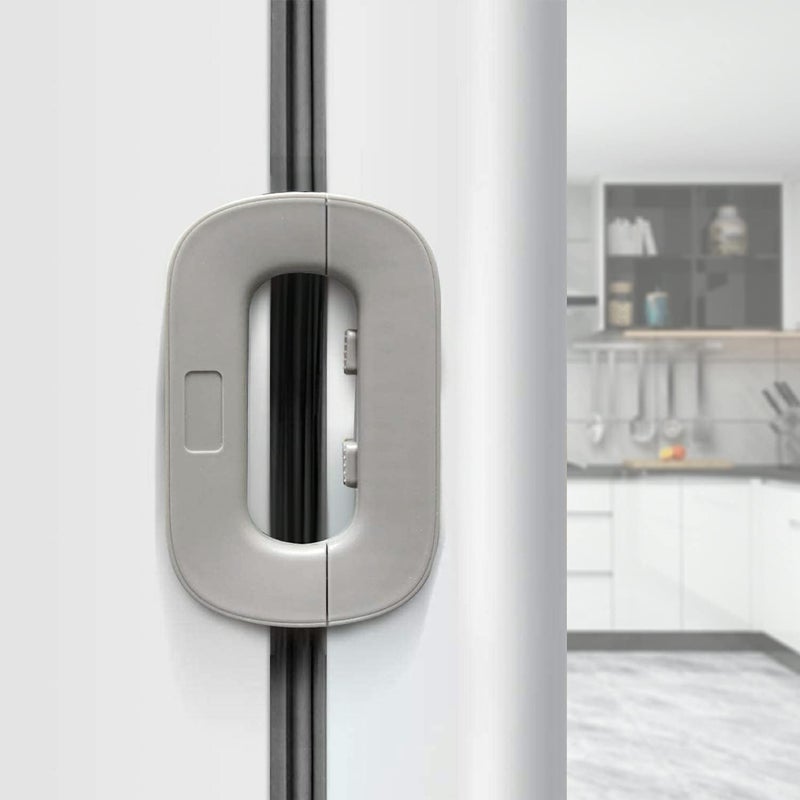 Baby Safety Refrigerator Lock - Heavy Duty Self Adhesive Childproof Strap for Fridge Freezer Cabinets and Drawers - Secure Home Safety Lock for Kids Protection - Image 1