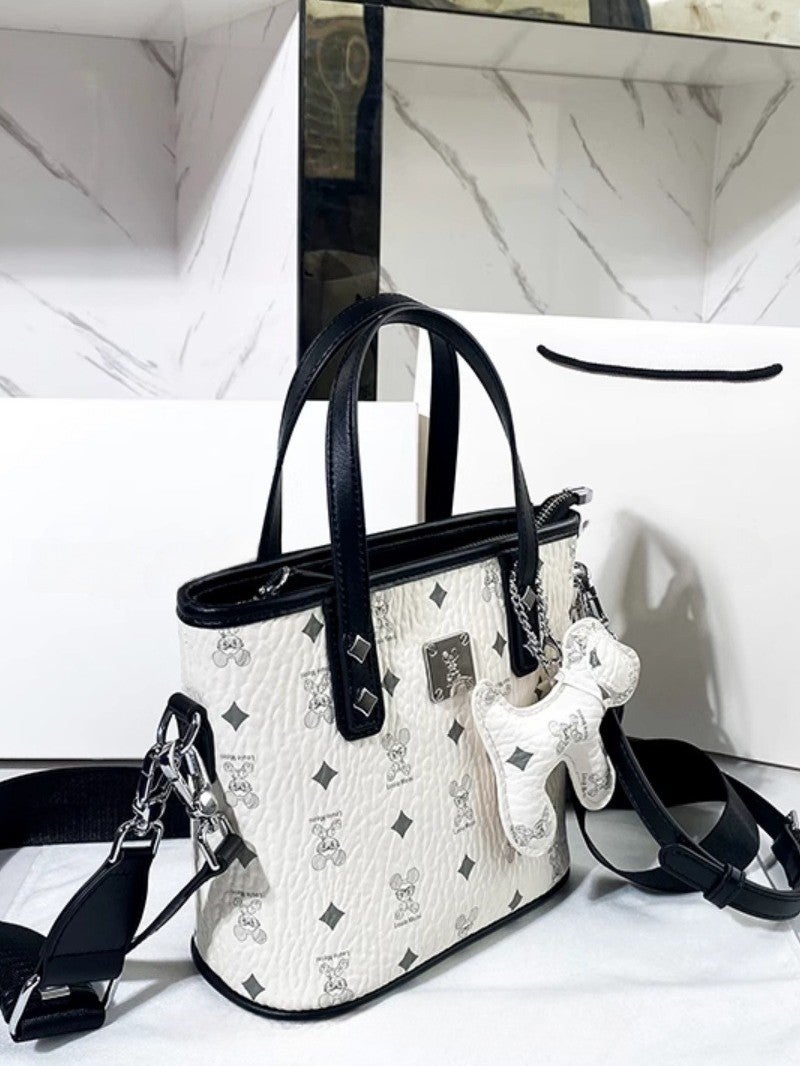 Hong Kong Pu One-Shoulder Texture Cross-Body Small Bag Tote Bag For Women Texture Satchel Vegetable Basket Women'S Bag - Image 4