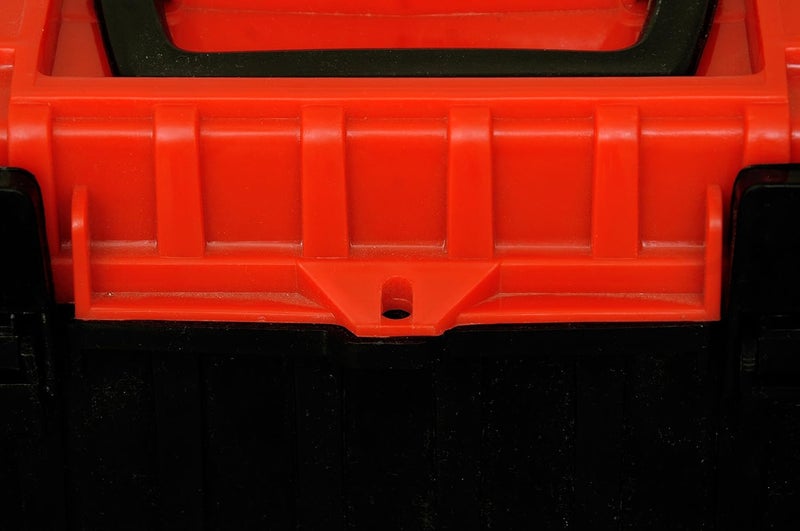 LEPOSE Plastic Empty Rectangular Tool Box with Organizer For Home Use (Standard Size, Orange and Black) - Image 5