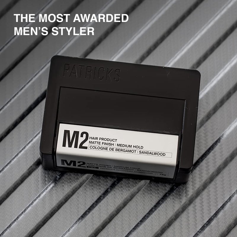 PATRICKS | M2 Matte Pomade | Medium Hold Hair Styling for Men | Normal to Thick Hair Control | Travel Size | 75g - Image 4