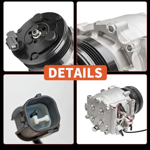COOLIGO CO11178JC Air Conditioner AC Compressor with Clutch Compatible with Toyota Camry 2.4L 2007-2009, RAV4 2.4L 2006-2008 Toyota Hiace 2006-2018 - Image 3