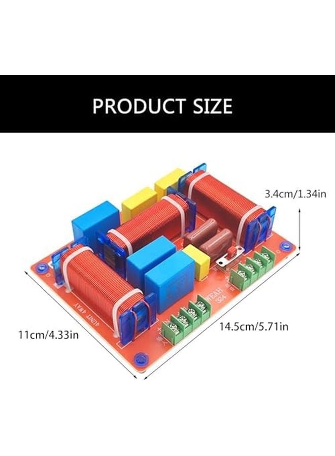 400W 3 Way Speaker Crossover Frequency Divider Adjustable Treble Bass For Audiophiles - Image 5
