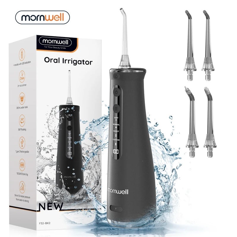 Mornwell F32 Water Floss Oral Teeth Whitening Home Appliance Sonic Water Flosser 260ML Tank Teeth Cleaner Oral Water Jet - Image 2
