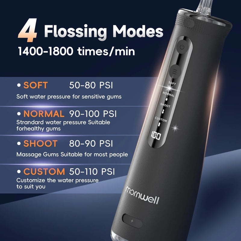 Mornwell F32 Water Floss Oral Teeth Whitening Home Appliance Sonic Water Flosser 260ML Tank Teeth Cleaner Oral Water Jet - Image 3