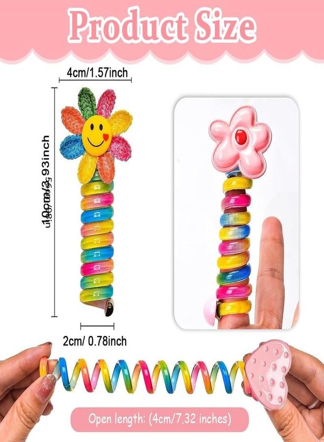Elina Wire Hair Bands for Girls Kids Braided Spiral Hair Ties Cute Cartoon Ponytail Maker Spring Rubber Elastic Braids Accessories (Pack of 2) - Image 2