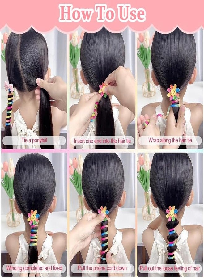 Elina Wire Hair Bands for Girls Kids Braided Spiral Hair Ties Cute Cartoon Ponytail Maker Spring Rubber Elastic Braids Accessories (Pack of 2) - Image 4