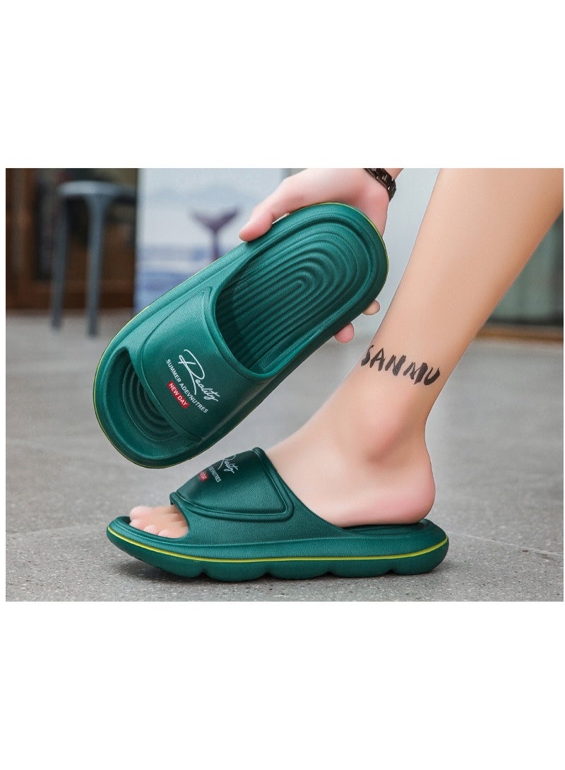 NIBEMINENT Men's Summer Outdoor Non-Slip Wearable  Slippers Soft Sole Comfortable Beach Shoes Trendy Brand Casual Slippers  - Image 3