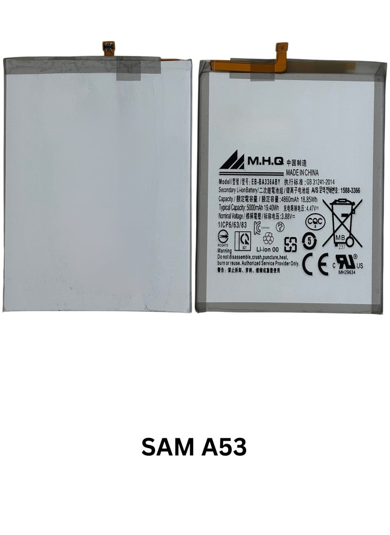 M.H.Q SAM A53 SM-A536 - EB-BA536ABY High Quality Battery  - Image 3