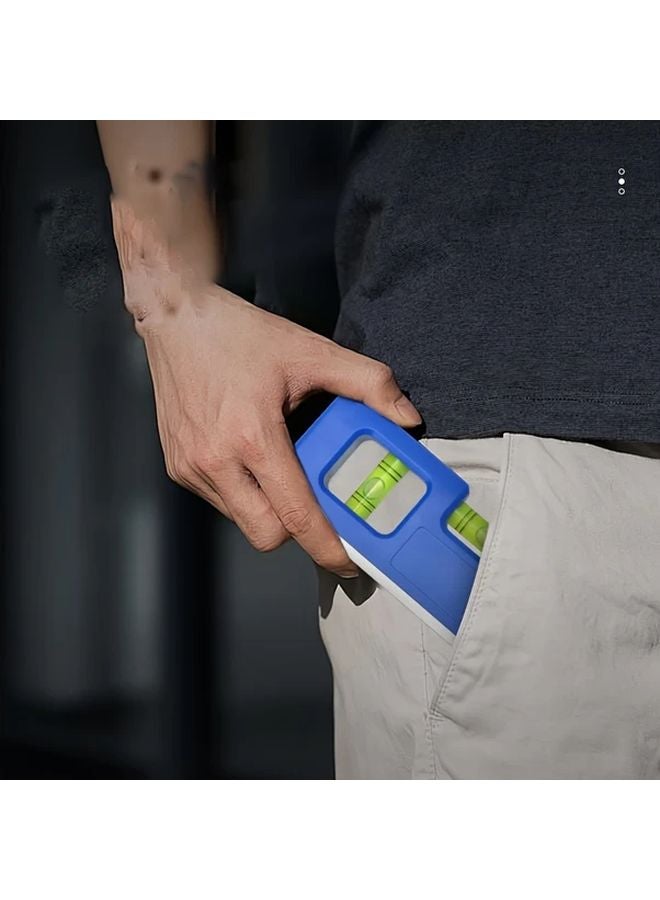 4 Inch Yellow Aluminum Alloy Hanging Chain Square Level Compact Home Spirit Tool - Image 3