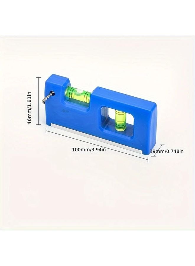 4 Inch Yellow Aluminum Alloy Hanging Chain Square Level Compact Home Spirit Tool - Image 4