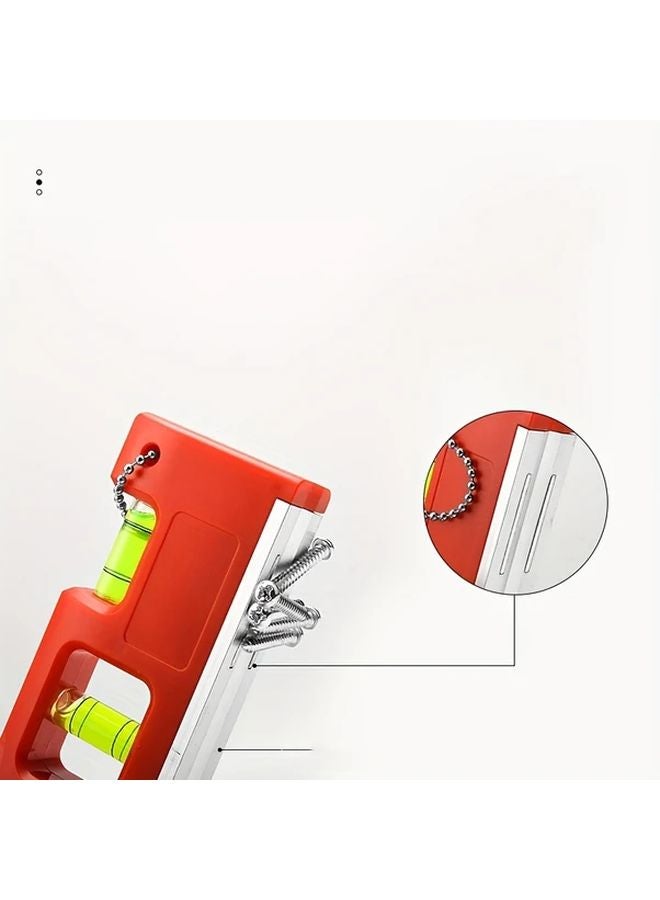 4 Inch Yellow Aluminum Alloy Hanging Chain Square Level Compact Home Spirit Tool - Image 5