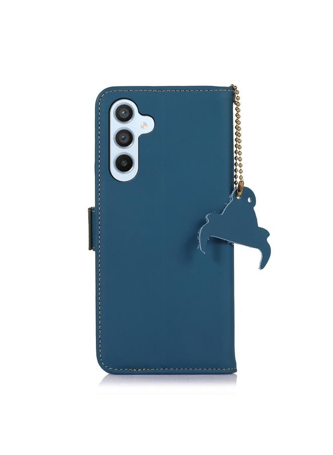 erorex Case For Samsung Galaxy A05s Genuine Leather Magnetic RFID Leather Phone Case - Image 3