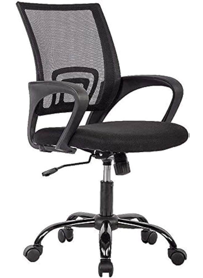 إيروريكس كرسي مكتب كرسي مكتب مريح كراسي مكتب منزلية كرسي كمبيوتر مع مساند ذراع مريحة كراسي مكتب شبكية بعجلات كرسي مكتب متوسط الظهر كرسي عمل مع دعم أسفل الظهر - Image 1