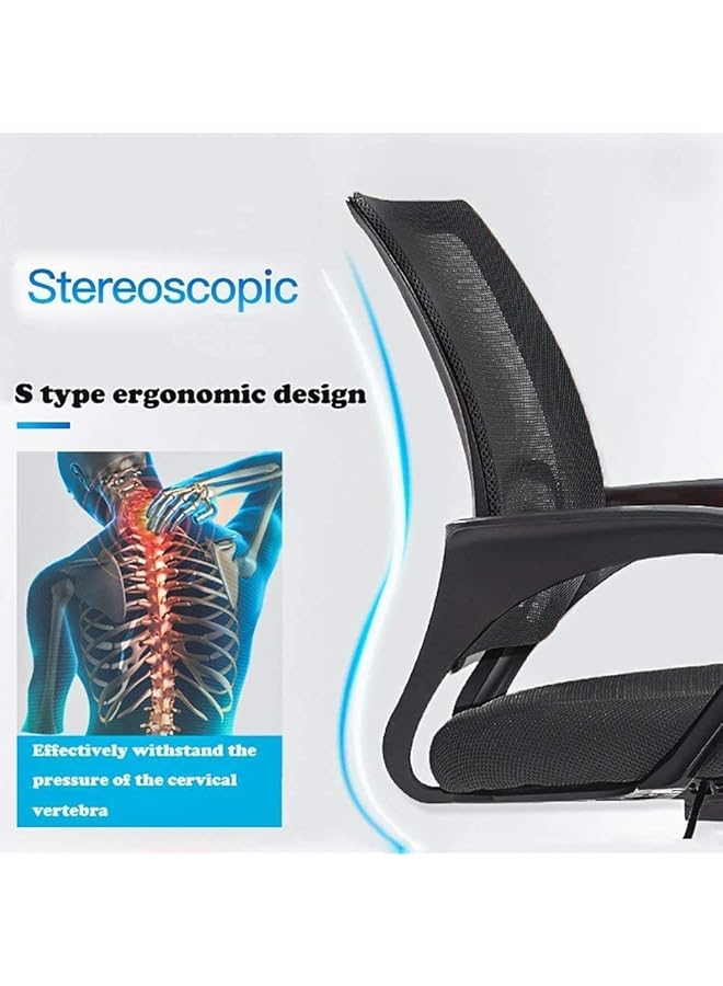 إيروريكس كرسي مكتب كرسي مكتب مريح كراسي مكتب منزلية كرسي كمبيوتر مع مساند ذراع مريحة كراسي مكتب شبكية بعجلات كرسي مكتب متوسط الظهر كرسي عمل مع دعم أسفل الظهر - Image 3