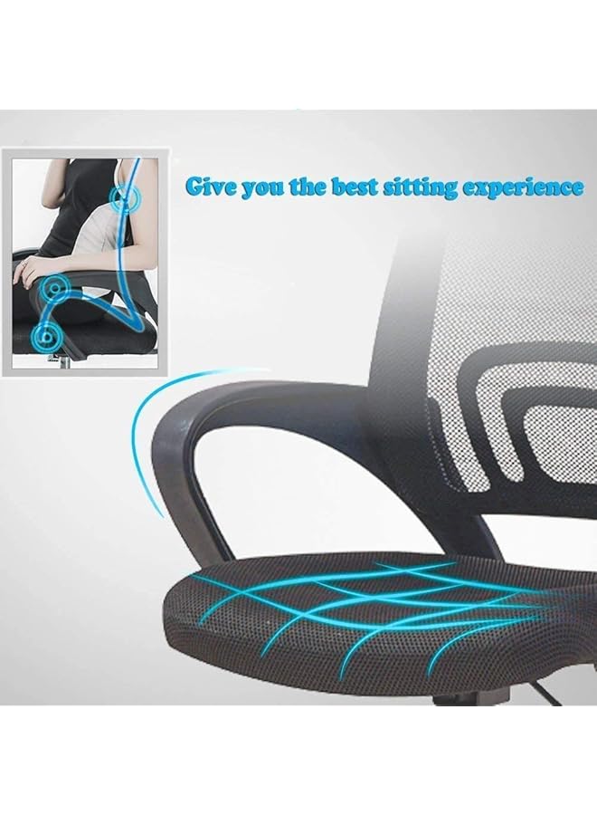 إيروريكس كرسي مكتب كرسي مكتب مريح كراسي مكتب منزلية كرسي كمبيوتر مع مساند ذراع مريحة كراسي مكتب شبكية بعجلات كرسي مكتب متوسط الظهر كرسي عمل مع دعم أسفل الظهر - Image 5