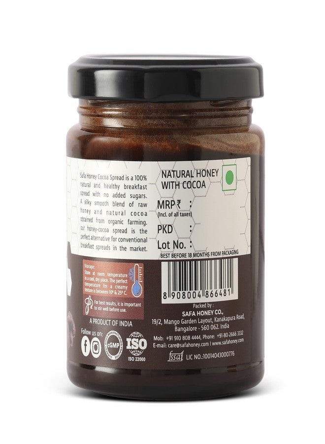 Safa Choco Spread Cocoa Honey | 100% Pure Natural | Healthy Breakfast Choco spread for Nurturing Growing Children and Adults | Organic Unheated Honey Spread with No Added Sugar or Preservatives 250g - Image 3