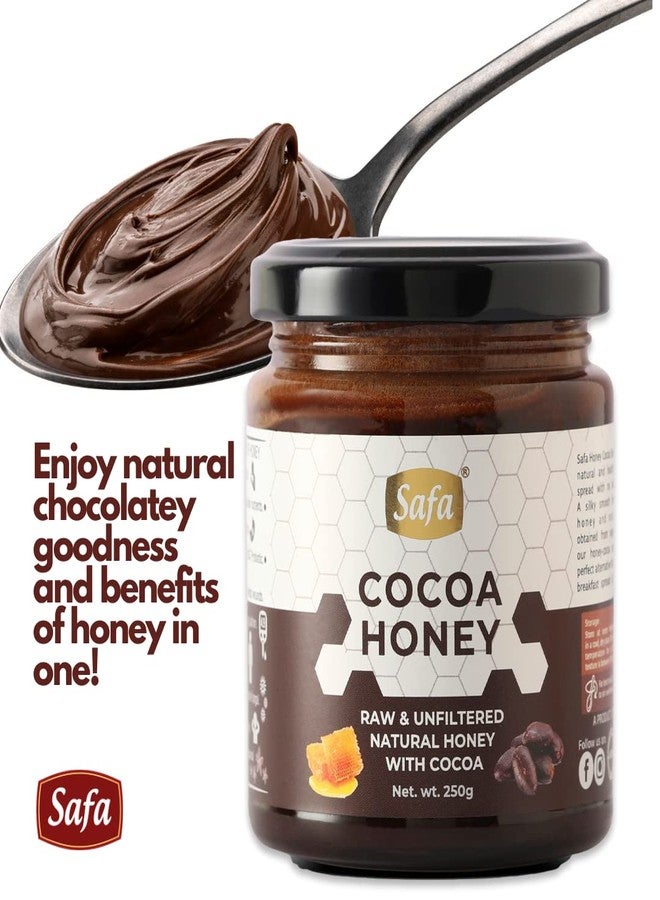 Safa Choco Spread Cocoa Honey | 100% Pure Natural | Healthy Breakfast Choco spread for Nurturing Growing Children and Adults | Organic Unheated Honey Spread with No Added Sugar or Preservatives 250g - Image 2