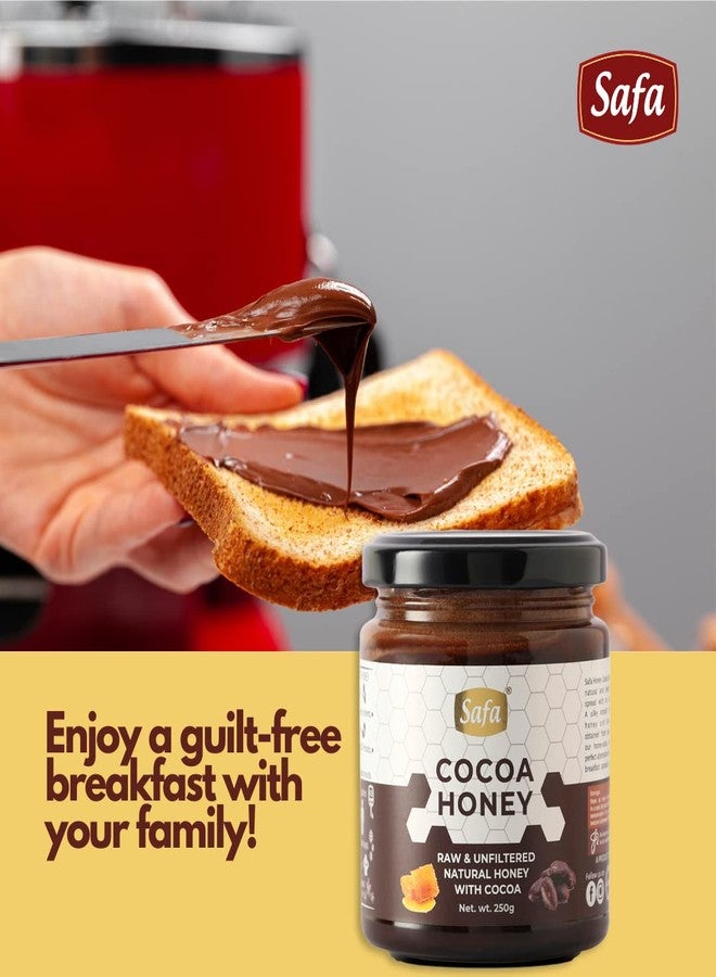 Safa Choco Spread Cocoa Honey | 100% Pure Natural | Healthy Breakfast Choco spread for Nurturing Growing Children and Adults | Organic Unheated Honey Spread with No Added Sugar or Preservatives 250g - Image 5