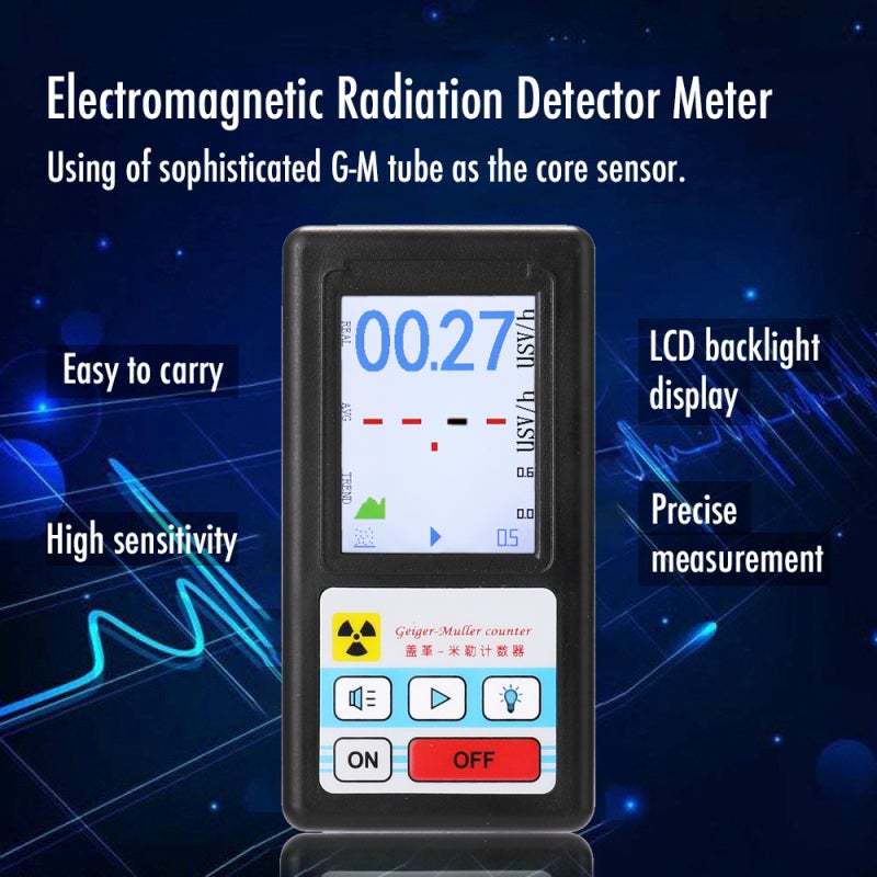 Handheld Portable Geiger Counter Multifunctional Nuclear Radiation Detector Personals Dosimeter Marble Detectors Beta Gamma X-ray Tester - Image 5