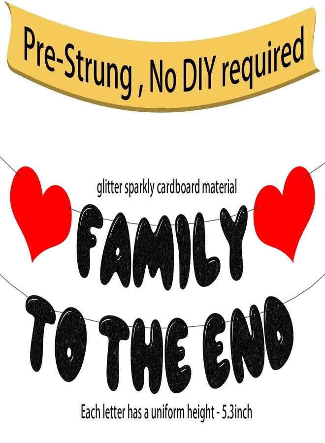 Yuezoloz Family to The End Banner Family Reunion Banner for New House Moving Party Decors, We are Family Banner for Home Decoration - Image 2