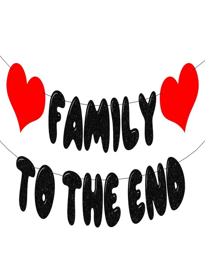 Yuezoloz Family to The End Banner Family Reunion Banner for New House Moving Party Decors, We are Family Banner for Home Decoration - Image 1