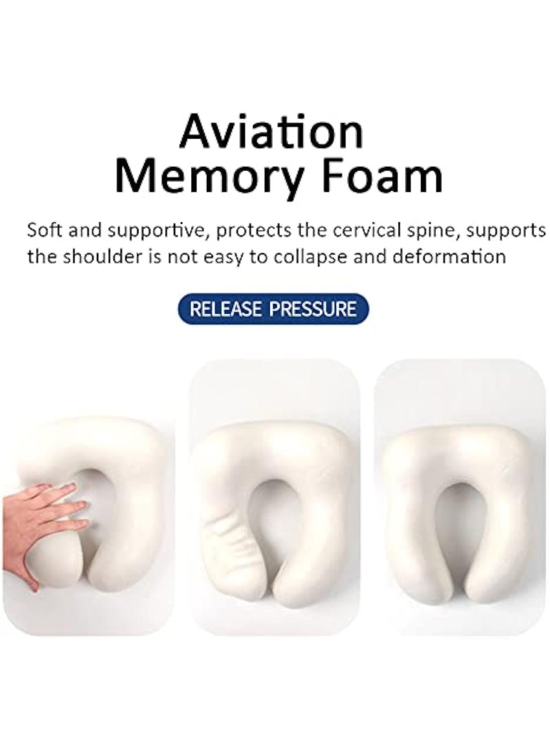 Arabest Travel Pillow Memory Foam Neck Pillow with 360° Head Support Comfortable Trave Pillow with Storage Bag Lightweight Traveling Pillow for Sleeping,for Car,Train,Bus and Planes Black - Image 3