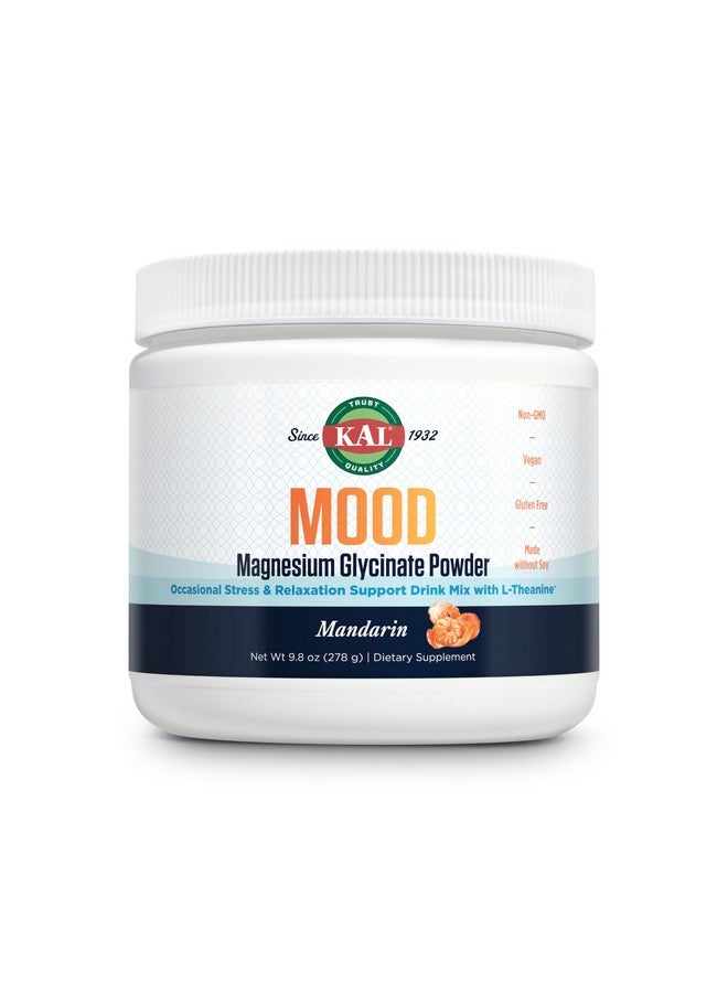 KAL Mood Magnesium Powder with L-Theanine - Mandarin Flavor Magnesium Supplement - Relaxation Support, High Absorption, No Added Sugar, Vegan, Gluten Free, Made Without Soy - 40 Servings, 9.8 oz - Image 1