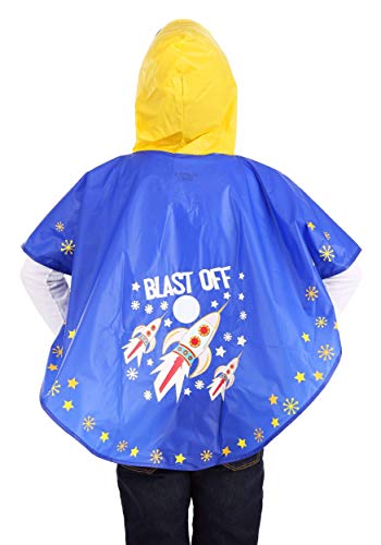 Floss Rock Floss & Rock Magic Color Change Poncho - Girls and Boys Rain Jacket (Rocket Space) - Image 4
