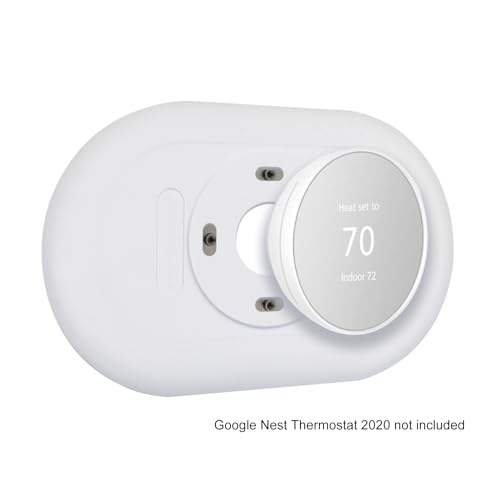 FBULWSEC Nest Thermostat Trim kit,Nest Thermostat Wall Plate for Google Nest Thermostat-Programmable WiFi Thermostat Accessory (White - Image 2