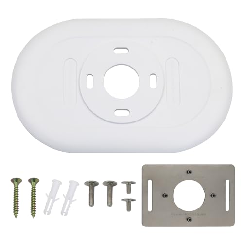 FBULWSEC Nest Thermostat Trim kit,Nest Thermostat Wall Plate for Google Nest Thermostat-Programmable WiFi Thermostat Accessory (White - Image 1