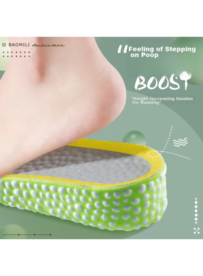Antarctic Nanjiren Boost Height-increasing Oles For Men, Shock-absorbing, Breathable, Sweat-absorbing, Invisible Height-increasing Full Oles, Comfortable Feel, 1.5cm, Size 37-38  - Image 2