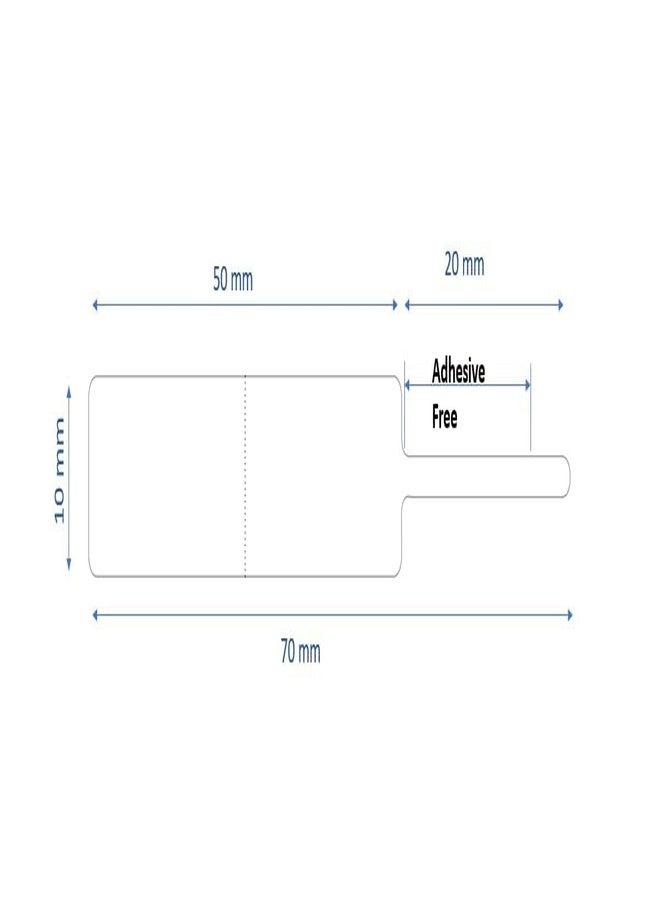 BAR-CODING TECH®, 70mm X 10mm Jewellery Barcode Labels, Tags, Partial Gum, Half Gum, Printable 50mm x 10mm, 1 Roll of 2000 Labels - Image 3