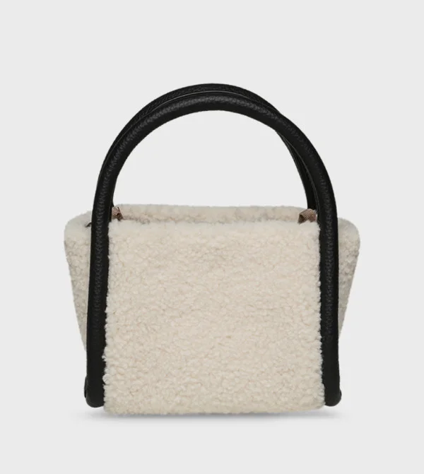 ان كلاين Anne Klein Monogram Detail Plush Mini Bag
