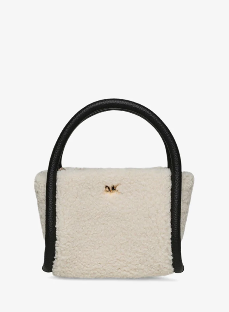 ان كلاين Anne Klein Monogram Detail Plush Mini Bag