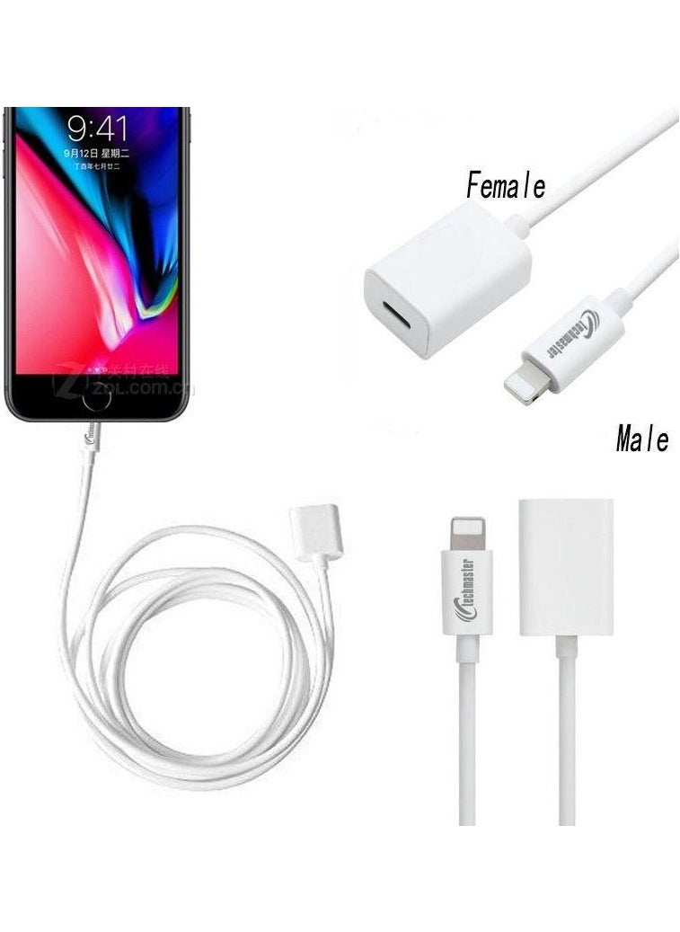 Techmaster Compatible Lightning Extension Cable 2 Meters  - Image 2