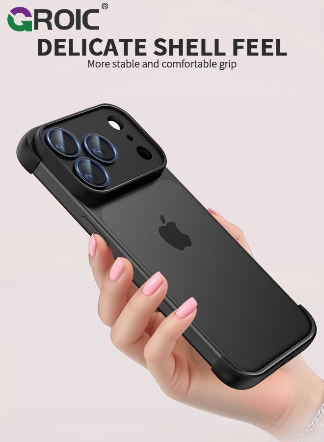 GROIC iPhone 17 Pro Max Case Borderless Design Camera Lens Protection iPhone 17 Pro Max Phone Shell,TPU Four Corner Fall Protection Shockproof iPhone 17 Pro Max Case, Shockproof Bumper Cover for iPhone 17 Pro Max 6.9 inch - Image 4