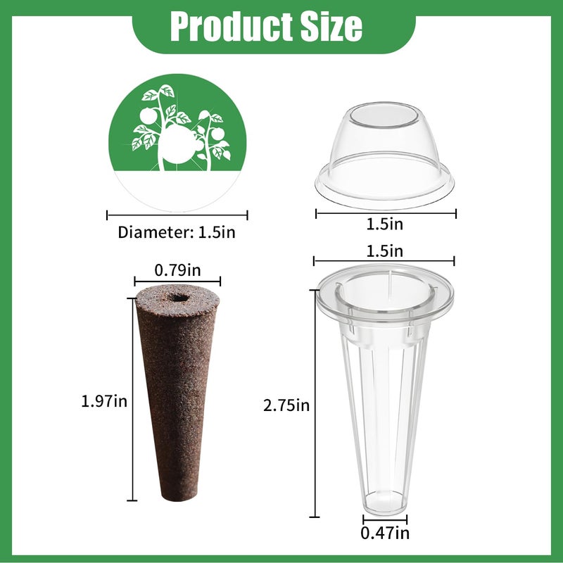 DRYADES Seed Pod Kit Compatible With Aero Garden And All Brands - Grow Anything Kit For Indoor Garden Hydroponics Growing System With 12 Grow Sponges  12 Pod Labels  12 Plant Baskets Domes - Image 2