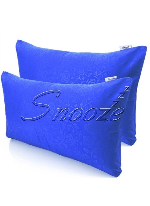 Snooze Jakared microfiber set of 2 pillowcases 50*70 cm - Blue (flowery design)